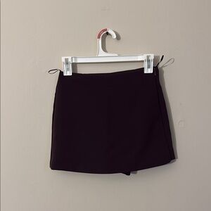 Zara Black Asymmetrical Pencil Mini Skirt